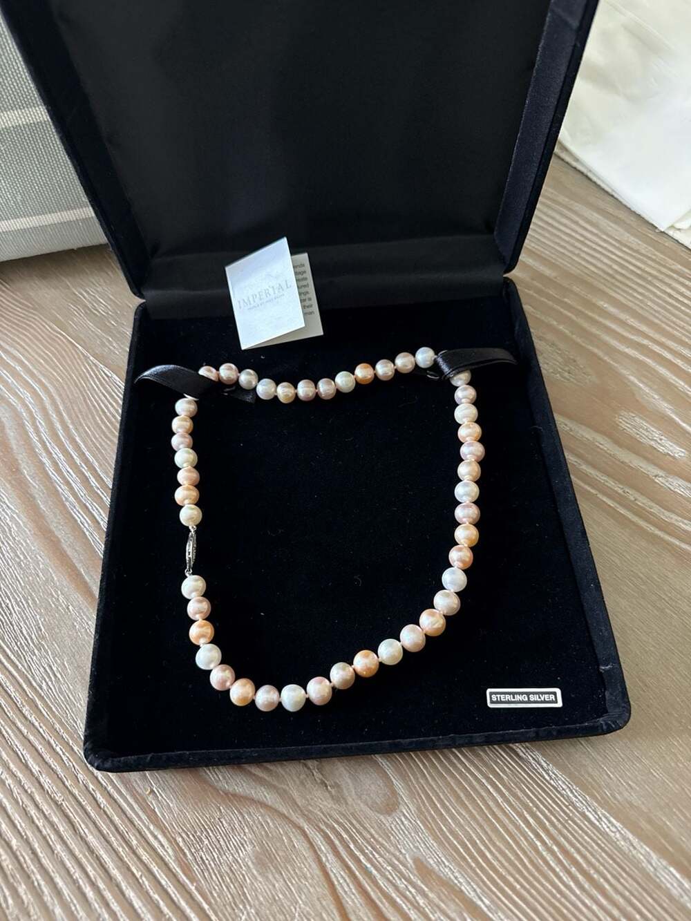 Imperial Pearl Pastel Multi-Color Freshwater Cultured Pearl Necklace in Sterling